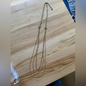 Celtic Knot 3 tier Gold Tone Chain Necklace